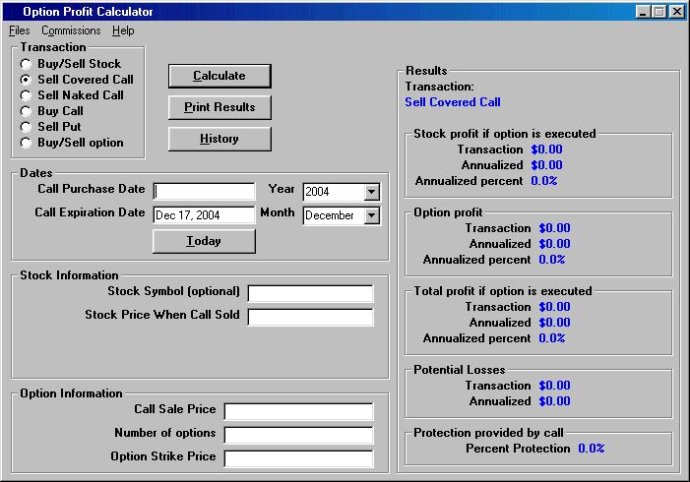 Option Profit Calculator