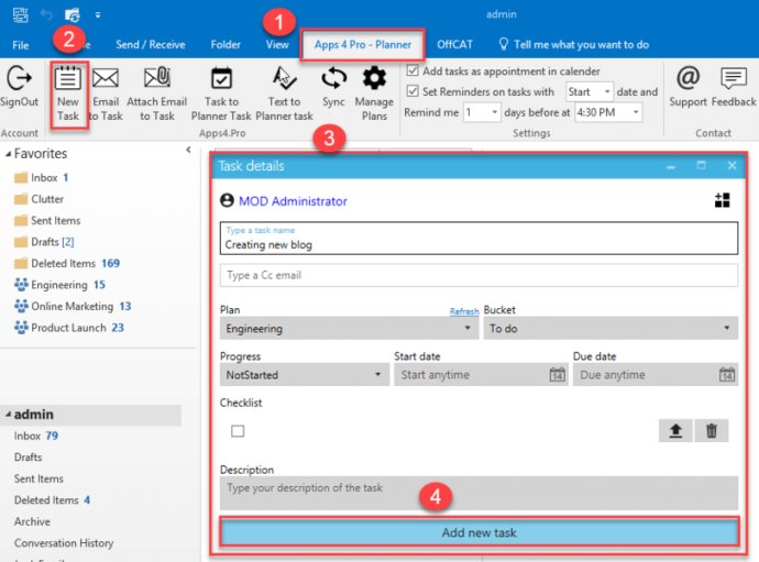 Apps4.Pro Planner Outlook desktop add-in Apps4.Pro Planner Outlook desktop add-in