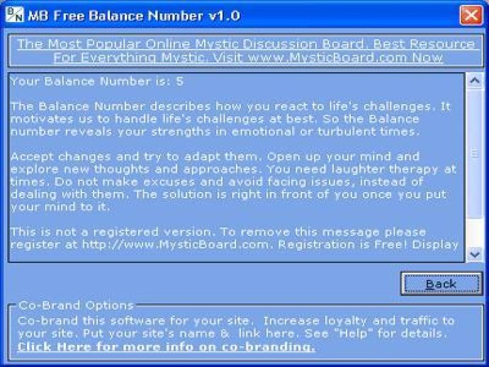MB Balance Number MB Balance Number